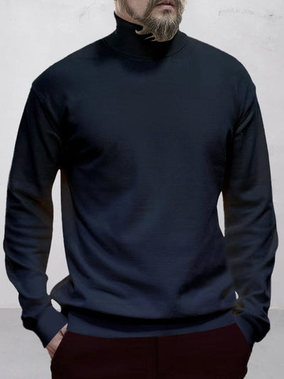 Classic Turtleneck Pullover Undershirt Shirts coofandy Navy Blue M 