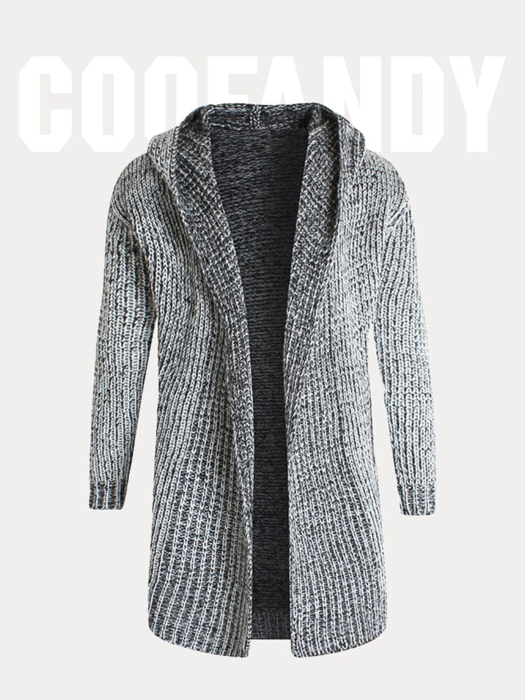 Casual Hooded Cardigan with Pockets Cardigans coofandy Grey M 