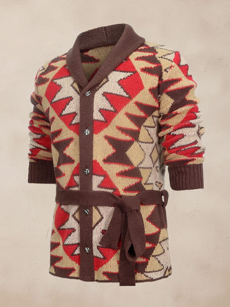 Vintage Lapel Belted Sweater Coat Sweater coofandy 
