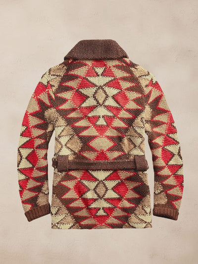 Vintage Lapel Belted Sweater Coat Sweater coofandy 