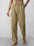 Casual Straight-Leg Cotton Linen Pants Pants coofandystore 