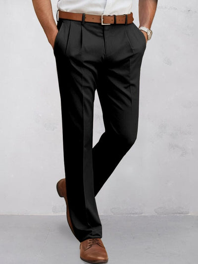 Classic Straight-Leg Dress Pants Pants coofandy Black M 