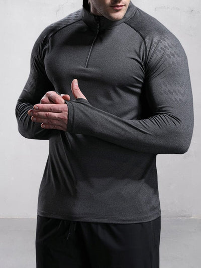 Slim Stretchy Quick-Dry Workout T-Shirt T-Shirt coofandy 
