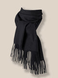 Comfy Tassel Faux Pashmina Scarf Scarf coofandy Black F 