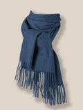 Comfy Tassel Faux Pashmina Scarf Scarf coofandy Dark Blue F 