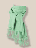 Comfy Tassel Faux Pashmina Scarf Scarf coofandy Light Green F 