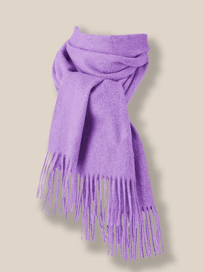 Comfy Tassel Faux Pashmina Scarf Scarf coofandy Light Purple F 