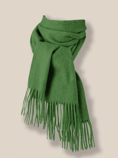 Comfy Tassel Faux Pashmina Scarf Scarf coofandy Green F 