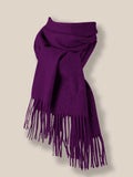 Comfy Tassel Faux Pashmina Scarf Scarf coofandy Dark Purple F 