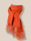 Comfy Tassel Faux Pashmina Scarf Scarf coofandy Dark Orange F 