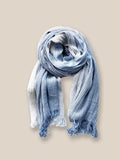 Soft 100% Cotton Tassel Scarf Scarf coofandy Clear Blue F 