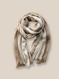 Soft 100% Cotton Tassel Scarf Scarf coofandy Khaki F 