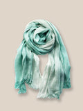 Soft 100% Cotton Tassel Scarf Scarf coofandy Light Green F 