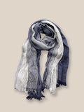 Soft 100% Cotton Tassel Scarf Scarf coofandy Navy Blue F 