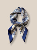Stylish Printed Square Silk Scarf Scarf coofandy PAT4 F 