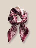 Stylish Printed Square Silk Scarf Scarf coofandy PAT8 F 