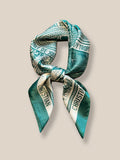 Stylish Printed Square Silk Scarf Scarf coofandy PAT5 F 