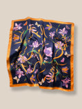 Stylish Printed Square Silk Scarf Scarf coofandy PAT13 F 