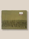 Soft Solid Tassel Scarf Scarf coofandy Army Green F 