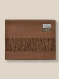 Soft Solid Tassel Scarf Scarf coofandy Caramel F 