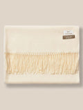Soft Solid Tassel Scarf Scarf coofandy Beige F 