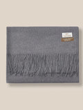 Soft Solid Tassel Scarf Scarf coofandy Dark Grey F 