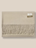 Soft Solid Tassel Scarf Scarf coofandy Light Khaki F 