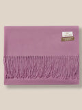 Soft Solid Tassel Scarf Scarf coofandy Lavender F 