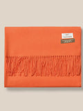 Soft Solid Tassel Scarf Scarf coofandy Orange F 