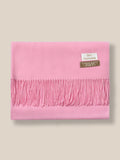 Soft Solid Tassel Scarf Scarf coofandy Pink F 