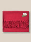Soft Solid Tassel Scarf Scarf coofandy Red F 