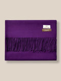 Soft Solid Tassel Scarf Scarf coofandy Wineberry F 