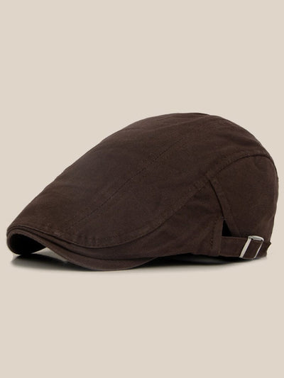 Vintage Adjustable 100% Cotton Beret Hat Accessories coofandystore Brown One Size 