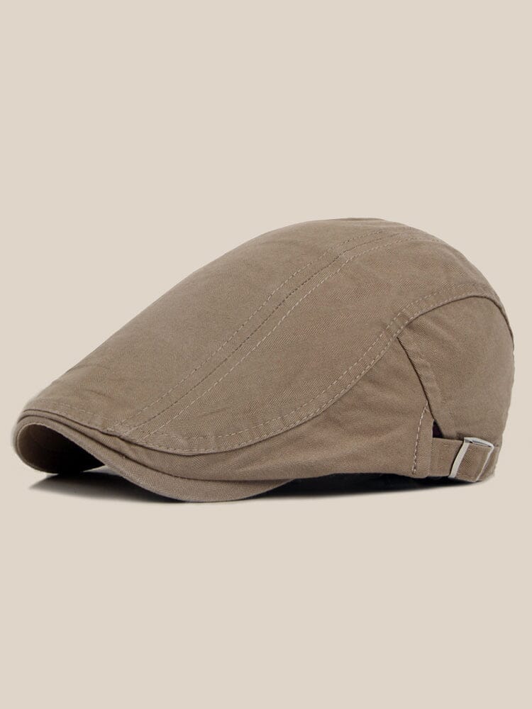 Vintage Adjustable 100% Cotton Beret Hat Accessories coofandystore Light Brown One Size 