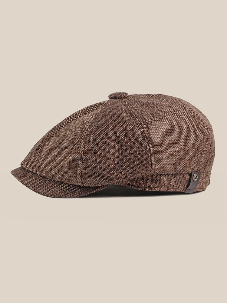 Vintage Adjustable Beret Hat Accessories coofandystore Brown One Size 
