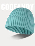 Minimalist Cuff Knit Beanie Accessories coofandystore Blue 
