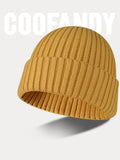 Minimalist Cuff Knit Beanie Accessories coofandystore Yellow 