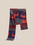 Reindeer Pattern 100% Cotton Scarf Scarf coofandy PAT1 