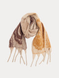 Soft Warm Tassel Shawl Scarf Scarf coofandy Brown F 