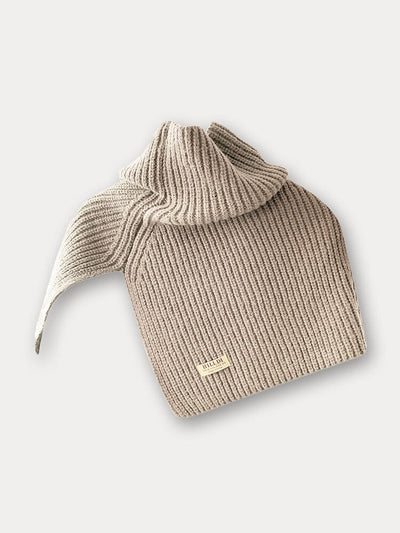 Simple Knit Pullover Shawl Scarf Scarf coofandy Khaki F (51*53cm) 
