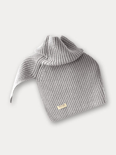 Simple Knit Pullover Shawl Scarf Scarf coofandy Light Grey F (51*53cm) 