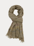 Stylish Stripe Tassel Scarf Scarf coofandy Khaki F 