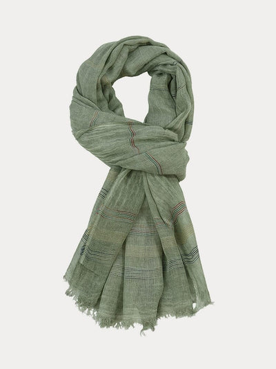 Stylish Stripe Tassel Scarf Scarf coofandy Green F 