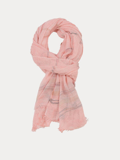 Stylish Stripe Tassel Scarf Scarf coofandy Pink F 