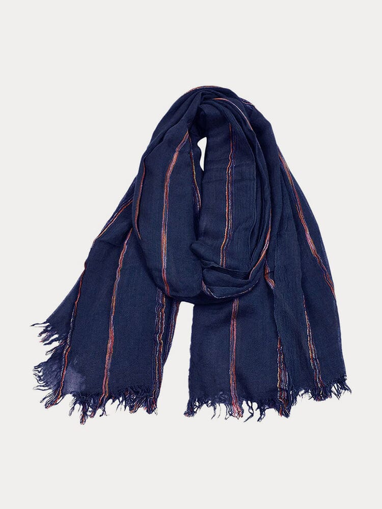 Soft Stripe Tassel Scarf Scarf coofandy 