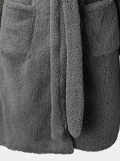 Soft Thermal Fleece Hooded Robe Robe coofandystore 