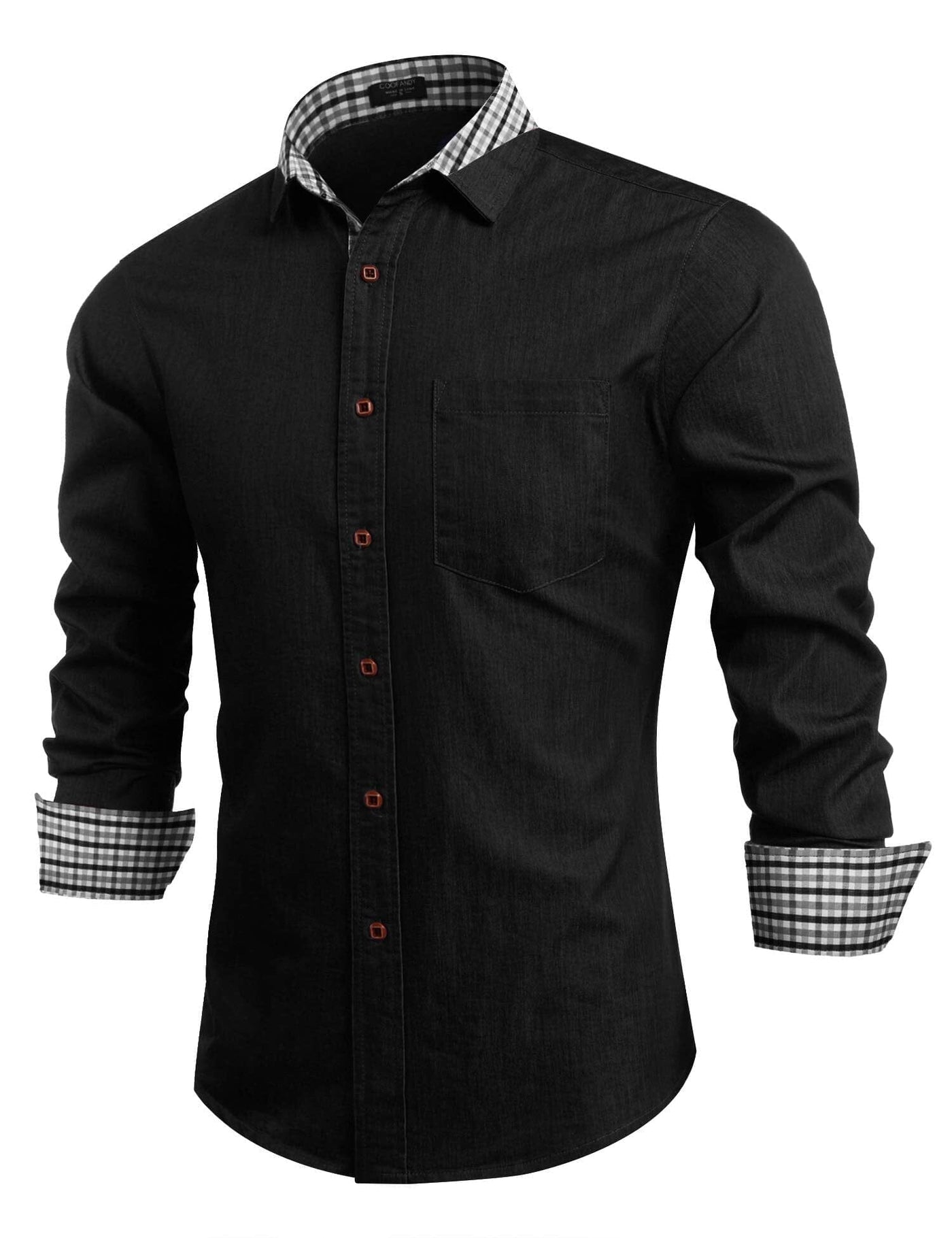 Coofandy Denim Work Shirt (US Only) Shirts coofandy Type 02 Black S 