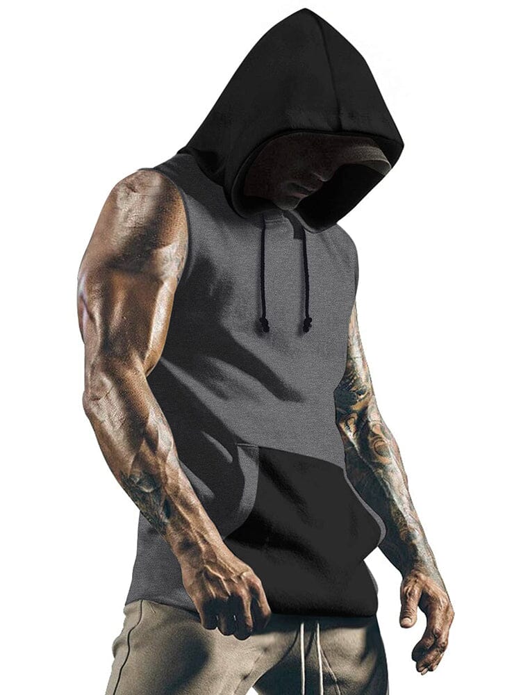 Coofandy Workout Hooded Tank Top (US Only) Tank Tops coofandy Grey S 