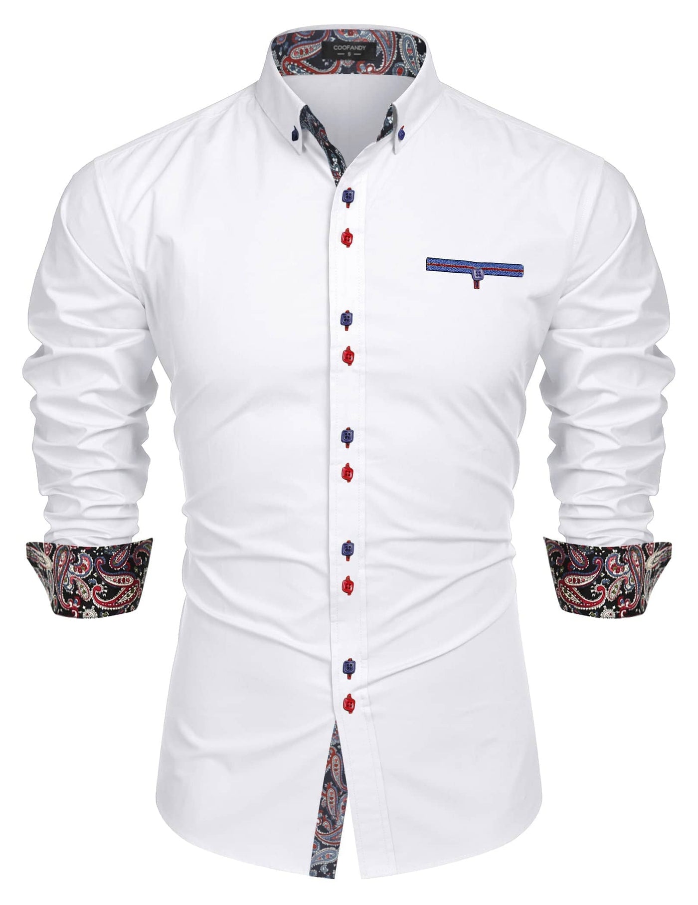 Coofandy Dress Button Down Shirts (US Only) Shirts coofandy White S 