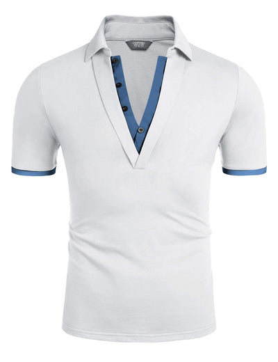 Coofandy Short Sleeve Polo Shirts (US Only) Polos coofandy White S 